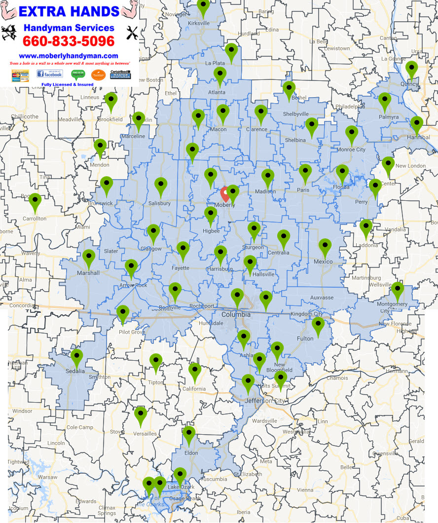 Service area- w-work site dots